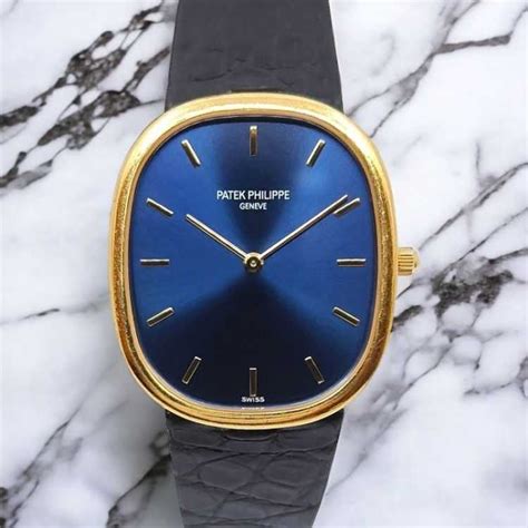 patek philippe ellipse blue dial|Patek Philippe blue face price.